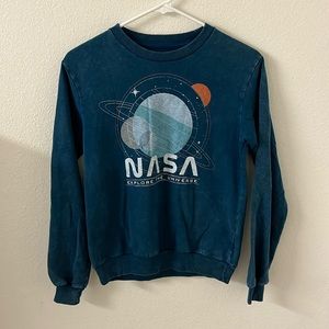 Blue nasa crew neck sweat shirt xs